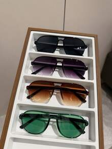 12 件装男士方形眼镜，时尚休闲户外街头海滩派对情侣款，适合夏季海滩度假、户外、旅行