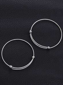ZIRUISP 2/4/6pcs 304 Stainless Steel DIY Charm Bangle Expandable Adjustable Bracelet For Women Men Jewelry Attachment Holiday Gift