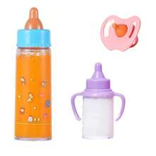 Feeding Play Set | Doll Stroller Doll Care 6 Pcs | Feeding Playset | 2 Milk & 2 Juice Bottles With 2 Doll Nipples