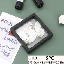 1pc Black Wedding Accessory Storage Box, PE Film Display Case For Necklace, Jewelry, Kids Accessories, Packaging Box