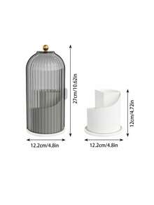 1 hộp đựng cọ trang điểm xoay 360° có nắp trong suốt, hộp đựng cọ để bàn, cốc đựng cọ trang điểm để bàn, giá trưng bày mỹ phẩm, hộp đựng gọn gàng - Nhiều màu - Xem 9