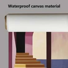 1 Piece,Modern Style Wall Paintings, Seaside Arched Houses And Stairs, Modern Frameless Art Decoration Painting, Printed Posters Mural, Waterproof Canvas,Suitable For Home, Office, Bedroom, Living Room, Study, Bathroom, Bar, Wall Arts And Home Decoration, Is An Ideal Holiday Gift