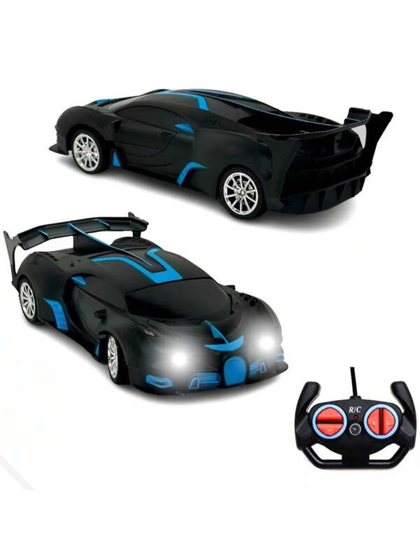 Carrinho De Controle Com Farol 5 Funções Premium Preto