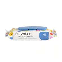 The Honest Company Little Flushables Plant-Based Flushable Wipes Made With Over 99% Water - 42ct - 1 - View 1