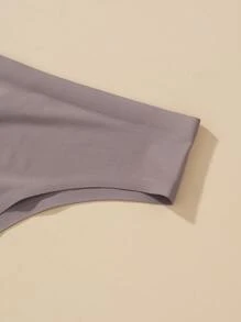 VKME 4 Pezzi / Set Brasiliana a vita bassa da donna, Biancheria intima da donna senza cuciture e sexy