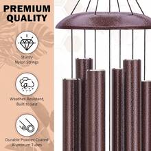 Outside - 38'' Deep Tone Wind Chimes, Outdoor Memorial Sympathy Gift, Garden Patio Yard Home Decor Black - 48" Bronze - View 4