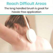 Mother's Day Gift,Lotion Applicator For Back - Easy Reach Long Handle Bath Brush For Body Cream, Moisturizer, Sunscreen - Non-Electric, No Battery Required - For Elderly, Women - Skin Care Tool,Holiday Gifts