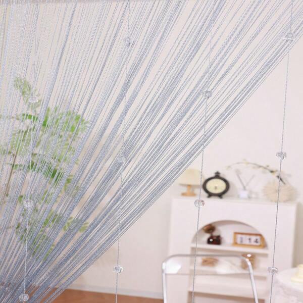 1pc Creative String Curtain With Adjustable Beads, Enjoy DIY Fun, Curtain Divider With No Need To Drill