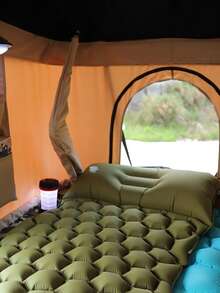 Camping Inflatable Mattress Sleeping Pad Ultralight Compact Camping Mat Sleeping Cushion With Pillow Inflatable Sofa Air Mattress - Multicolor - View 2