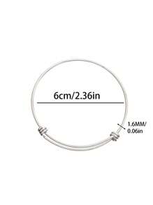 ZIRUISP 2/4/6pcs 304 Stainless Steel DIY Charm Bangle Expandable Adjustable Bracelet For Women Men Jewelry Attachment Holiday Gift