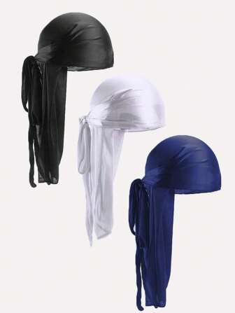 Hombres 3 piezas Durag minimalista moda para vida diaria