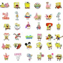 Nickelodeon 50 Stücke offiziell lizenzierte SpongeBob Schwammkopf Aufkleber, hochwertige Fans Eugene H. Krabbe Squidward Tentakel Aufkleber für Wasserflasche, Sandy Cheeks, Sheldon J. Plankton, wasserfeste DIY Aufkleber für Laptop, Handy, Skateboard und Geschenke für Mama, Papa, Großmutter, Großvater, Lehrer, Schwester, Bruder, Freund, lustige Valentinstags Geschenke