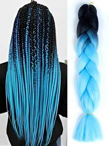 24英寸巨型辫子接发，合成编织假发，非洲渐变色卡尼卡隆假发，适用于编发。24英寸巨型辫子接发，合成编织假发，非洲渐变色卡尼卡隆假发，适用于编发。合成巨型编织假发，渐变彩虹色接发，巨型钩针编织假发，节日发饰。 - 彩色 - 查看 40