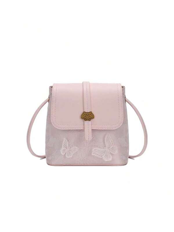 High Sense Light Luxury Niche Pink Mini Crossbody Bag
