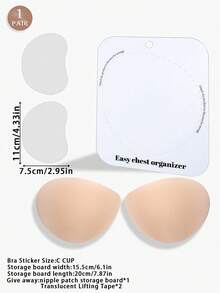 1 Pair Buckle-Free Lift & Conceal Reusable Breast Petals - Mature Charm Collection, Includes Transparent Lift & Hide Breast Petals