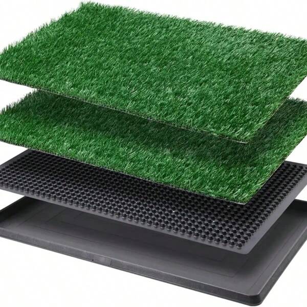 1pc Artificial Grass Dog Potty Pad, Outdoor Toilet For Pets, Easy To Clean, Odor Proof, Indoor/Outdoor Pet Training