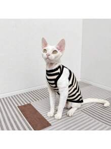 スフィンクスハーレスキャット ドイツ風 レトロ セーター エラスティック ノースリーブベスト 短足 春秋冬 BFデザイン感