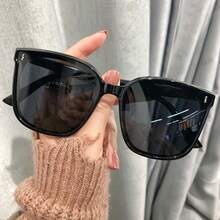 Universal Square Fashion Glasses - 黑色的 - 查看 1