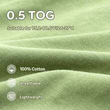 2 Pack Baby Sleeping Bag 0.5 Tog Toddler Sleep Sack 100% Cotton - Green Grassland - View 2