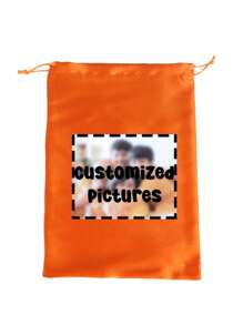 1pc Customized Soft Drawstring Bags For Hair Extensions, Wigs & Tools - Silky Satin Storage Pouches In Pink, Beige, Black, Red - Ideal For Travel & Organization, Personal Care Accessories