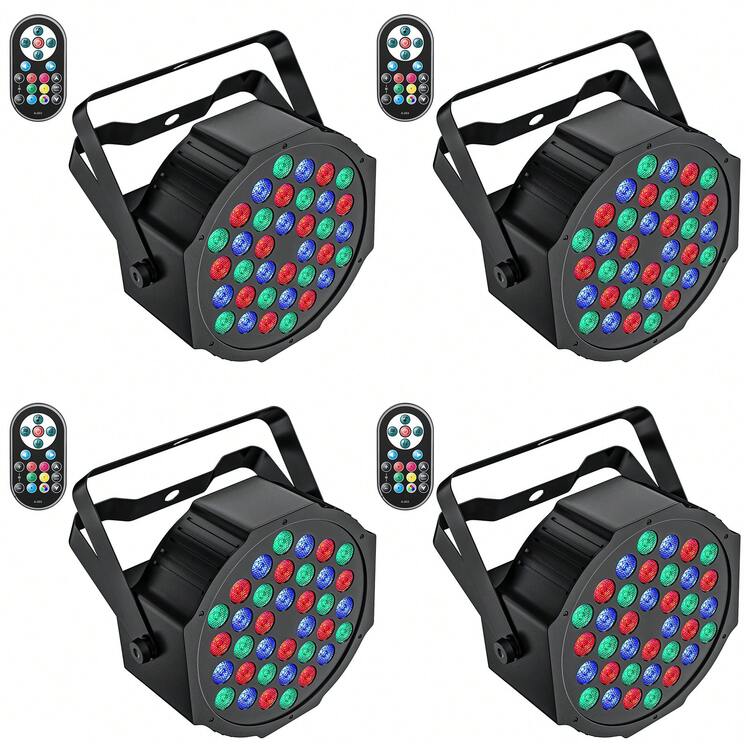 U'King 36PCS Par Light Spotlight LED Light 7CH RGB DMX512 With Four Lighting Modes Remote Control Suitable For Home Party Bar Cabaret Wedding DJ Disco - 美規A型插(110-127V) - 查看 9