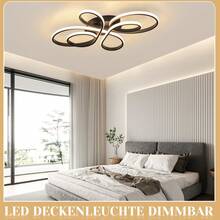 ZMH Ceiling Lamp LED Ceiling Light Dimmable - Living Room Lamp 80cm Living Room 78W Modern Bedroom Lamp Bedroom White With Remote Control Design Ceiling Lighting Large For Dining Room Office Kitchen - 黑色 - 查看 6