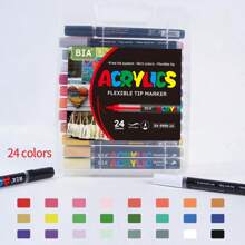 120/84/72/60/48/36/24/12 Farben Acrylstifte, Markerstift Set, langanhaltend, lichtbeständig, perfekt für Künstlermalerei, Illustrationen, handwerkliche Kunst, Schulanfang Saison für Malbücher und andere DIY-Projekte, geeignet für Papier, Stoff, Holz, Steine, Plastik, Glas, Keramik, Kürbisse etc., Acrylfarb-Markerstifte für Studenten und Erwachsene, Geschenkidee zu Thanksgiving, Halloween, Weihnachten