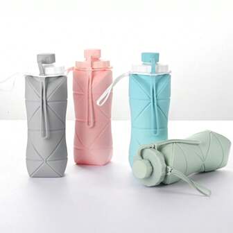 Silicone Collapsible Water Cup, Large Capacity Outdoor Travel Portable Sports Water Bottle, Heat-Resistant Creative Foldable Cup