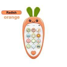 Téléphone de dentition pour bébé de style dessin animé - Jouet à mâcher en silicone souple avec multi-musique, développement sensoriel musical pour les +18 mois, jouet de téléphone intelligent interactif pour bébé