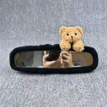 Cute Bear Design Automobile Rearview Mirror Cover, Cartoon Car Interior Decoration Accessories
