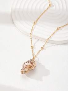 1 Stück Sommer Urlaub Strand Buntes Muschelketten-Halskette für Frauen, Ozean Meer Insel Schmuck - Verschiedenfarbig - Übersicht 4