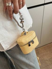FRIFUL Bolsillo de mujer de PU estilo cubo, monedero simple, bolsa de maquillaje, estuche para audífonos, portastarjetas, portallaves, organizador de joyas, adecuado para compras, citas, viajes a la playa, regalo para mujeres - Billetera mini, monedero, billetera de muñeca, monedero - Multicolor - Ver 20