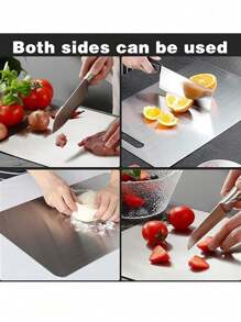 3pcs/1pc Titanium Cutting Board,Titanium Cutting Boards For Kitchen,304 Stainless Steel Cutting Board For Meat Fruit & Vegetable