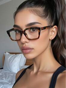 Fashion Personality Leopard Glasses, Daily Glasses, Suitable For Daily Travel, School And So On - Multicolor - View 1