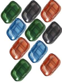 Travel Pill Box Extra Large Pill Organizer 2 Times A Day Weekly XL AM PM Pill Case 1 Day Pill Box Twice A Day Oversized Daily Medicine Organizer For Vitamins Big Pill Container Medication Dispenser (Rainbow)