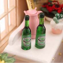 Miniatura de cerveza, decoración de mini cerveza, modelo comestible de bebida de cerveza, modelo de escena de vida de casa de muñecas de cerveza, decoración de modelo de cerveza realista - Multicolor - Ver 1
