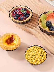 1/6pcs Detachable Bottom Sunflower Cake Mold - Nonstick Baking Pan, Carbon Steel Cake Dish, Round Baking Tray, Pizza Pan, Toast Mold, Tart Mold, Flat Pan, Baking Tools For Bread, Hamburger - Multicolor - View 5