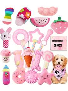 1 Set Pet Chew Toy Kit, Suitable For Small To Medium Dogs, TPR & Squeaky Chew Toys Series, Interactive Toys, Healthy Training Toy Set For Dogs - Multicolor - View 16