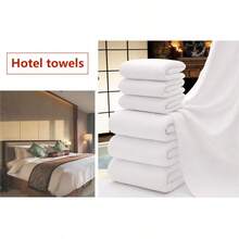 1 قطعة/2 قطعة منشفة حمام بيضاء، 70 سم * 140 سم، سريعة الجفاف، ماصة، ناعمة، مناسبة للحمام والفندق والنادي الرياضي والعطلات والحفلات وحمام السباحة والشاطئ والعودة إلى المدرسة لصالون التجميل والحمام المنزلي