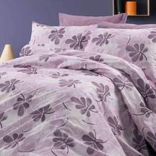 Duvet Set | Flat Sheet Included As A Gift | Single Size 150*200 Cm (1 Duvet Cover – 1 Pc + 1 Pillowcase – 1 Pc) Or Double Size 200*200 Cm (1 Duvet Cover – 1 Pc + 2 Pillowcases – 2 Pcs) | Soft & Breathable For All Seasons - Pink - View 5