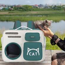 NetHong Large Pet Carry Bag, Portable Pet Travel Bag, Soft Fabric, Foldable, Dog, Cat, And Puppy Travel Bag, UK. - Green - View 3