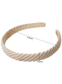 4 pièces de bandeaux fins en tricot pour femmes, bandeaux et antidérapants, accessoires de cheveux mignons de couleur unie pour dames, et nouveaux bandeaux en tricot à bord large de couleur café au lait