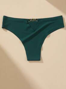 VKME 4 Pezzi / Set Brasiliana a vita bassa da donna, Biancheria intima da donna senza cuciture e sexy