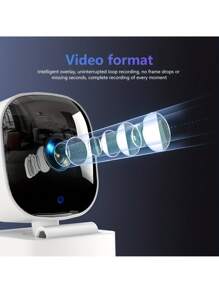Telecamera di sicurezza intelligente, Wi-Fi 2,4 GHz, visione notturna a colori, audio bidirezionale, rilevamento del movimento, videosorveglianza interna/esterna 480p, montaggio a parete, alimentata USB, archiviazione su scheda TF/cloud, ideale per casa, animali domestici, regali di Natale