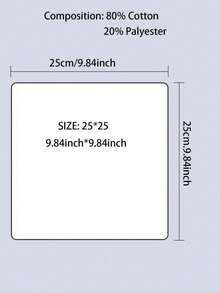 5条/10条装 25x25厘米 白色薄棉酒店/厨房吸水洗脸巾，多用途手巾