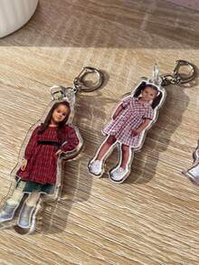 1pc Customized Unique Acrylic Photo Keychain, Personalized Silhouette Keychain, Fashionable Minimalist Customized Gift, Perfect For Birthday, Anniversary, Valentine's Day, Christmas - Multicolor - View 6