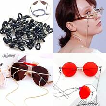 10pcs Eyeglass Chain Ends Adjustable Silicone Rubber Connectors DIY Sunglasses Holder Necklace Chain Rope Eyewear Accessories