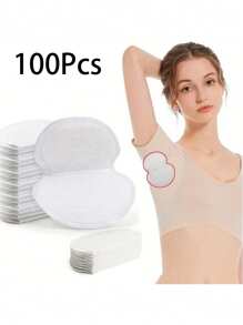 10/50/100 piezas Almohadillas absorbentes de sudor axilar - Almohadillas antitranspirantes desechables para hombres y mujeres - Mantente seco y con confianza todo el día Enfriamiento de verano, playa, viaje