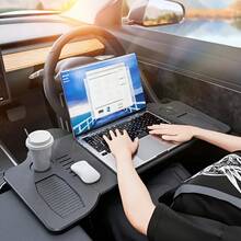 And Model Y Weight Resistant Small Desktop Tray, Convenient Tesla Auto Tray, ABS Material Steering Wheel Tray, Steering Wheel Desktop For Driver And Passenger, Suitable For Working And Studying In The Car For Dining, Perfectly Adapted To Tesla's Tabletop