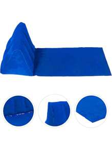 1 Stück Premium PVC Velours Dreieck Strandmatte, aufblasbare Stütze, faltbare Schlafunterlage, geeignet für Outdoor-Aktivitäten, feuchtigkeitsabweisend & tragbares Design